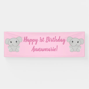 Banderoles Fête d'anniversaire des éléphants