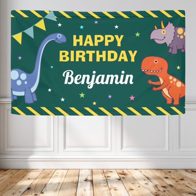 Banderoles Fête d'anniversaire dinosaure (Créateur téléchargé)