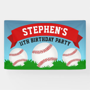 Banderoles Fête d'anniversaire du baseball