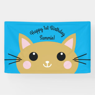 Banderoles Fête d'anniversaire du chat