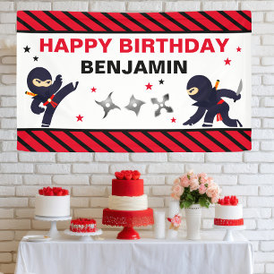 Banderoles Fête d'anniversaire Ninja Warrior