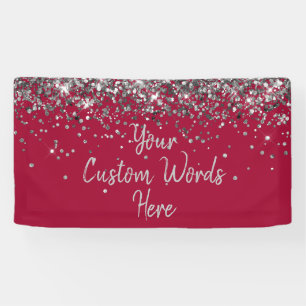 Banderoles Fête d'anniversaire personnalisée Apple et Argent