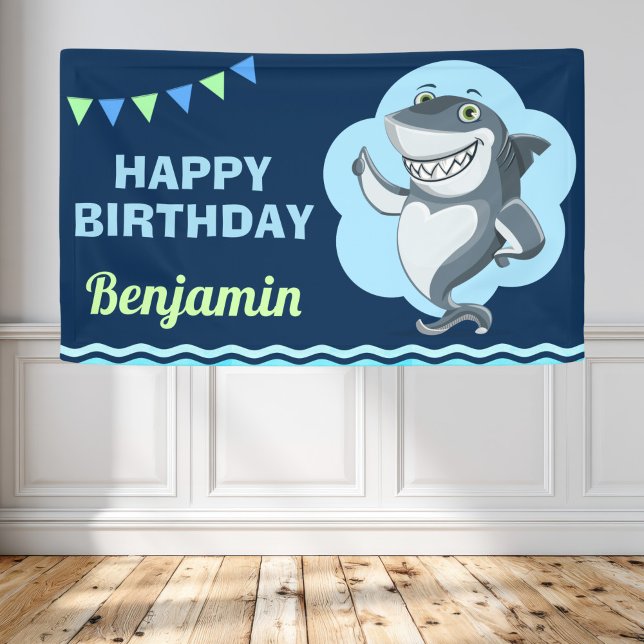 Banderoles Fête d'anniversaire requin (Créateur téléchargé)