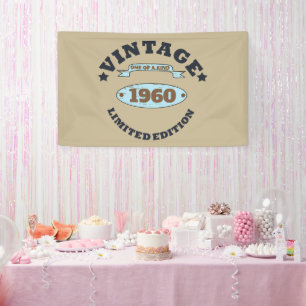 Banderoles Fête d'anniversaire vintage personnalisée