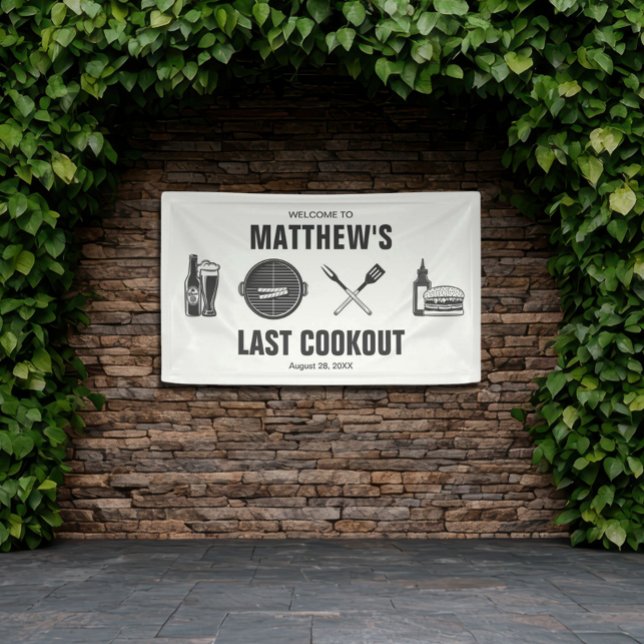 Banderoles Fête de Bachelor Party Grillades Barbecue Dernier  (Créateur téléchargé)