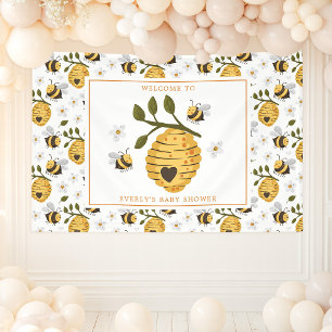 Banderoles Fête de bébé abeille bourdon rucher Marguerite