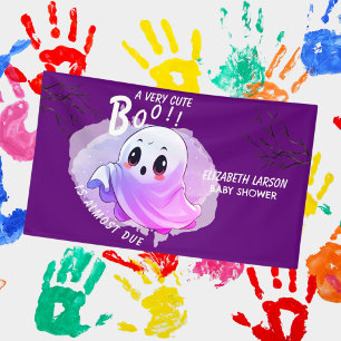 Banderoles Fête de bébé Halloween Bébé Mignonne Thème Violet