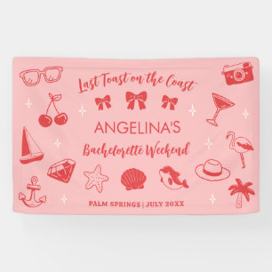 Banderoles Fête de Fille à la Plage Gribouillage de la Côte