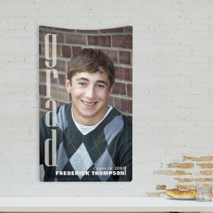 Banderoles Fête de graduation moderne photo personnalisée