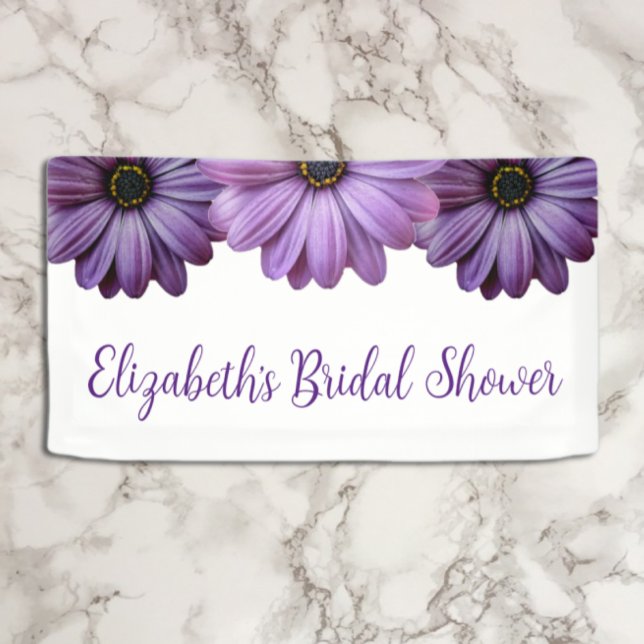 Banderoles Fête de mariage fleurie violette (Créateur téléchargé)