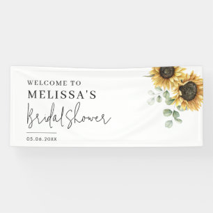 Banderoles Fête de mariage Floral Sunflower Eucalyptus Foliag