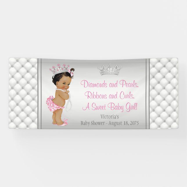 Banderoles Fête de naissance de la princesse ethnique Diamond (Horizontal)