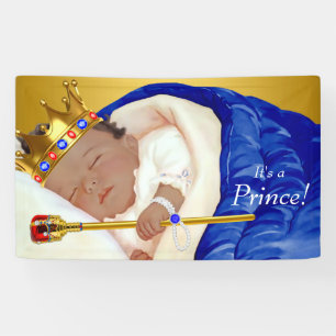Banderoles Fête de naissance de prince royal ethnique