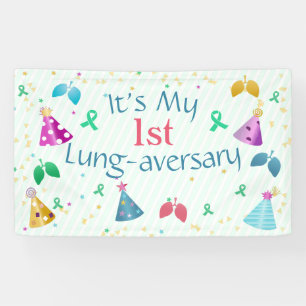 Banderoles Fête de poussette verte anti-pulmonaire personnali