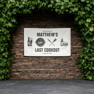 Banderoles Fête d'enterrement de vie de garçon Barbecue Grill