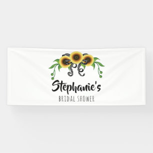 Banderoles Fête des mariées de couronne de tournesol