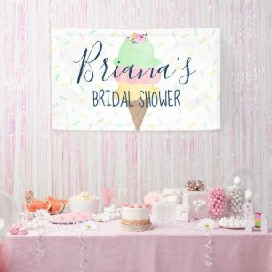 Banderoles Fête des mariées de crème glacée