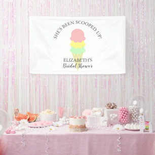 Banderoles Fête des mariées de crème glacée récupérée