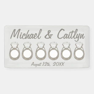 Banderoles Fête des mariées de Mariage de bague Fiançailles d