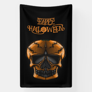 Banderoles Fête d'Halloween Crâne de Citrouille