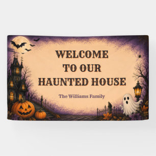 Banderoles Fête d'Halloween dans une maison hantée