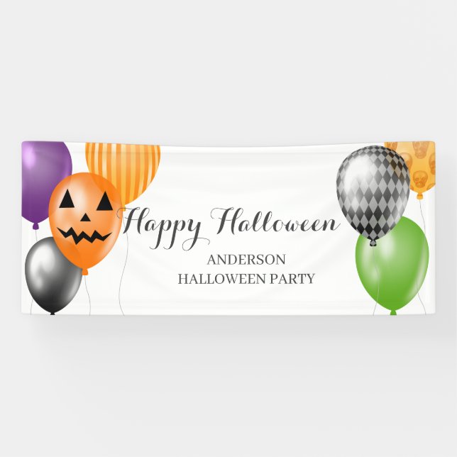 Banderoles Fête d'Halloween élégante  (Horizontal)