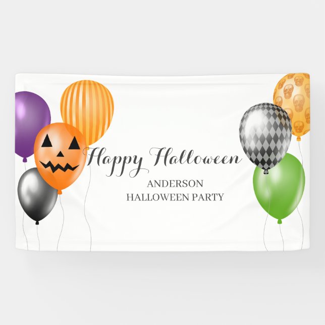 Banderoles Fête d'Halloween élégante  (Horizontal)