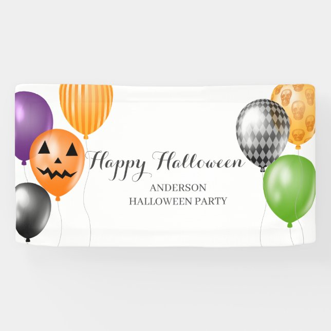 Banderoles Fête d'Halloween élégante  (Horizontal)