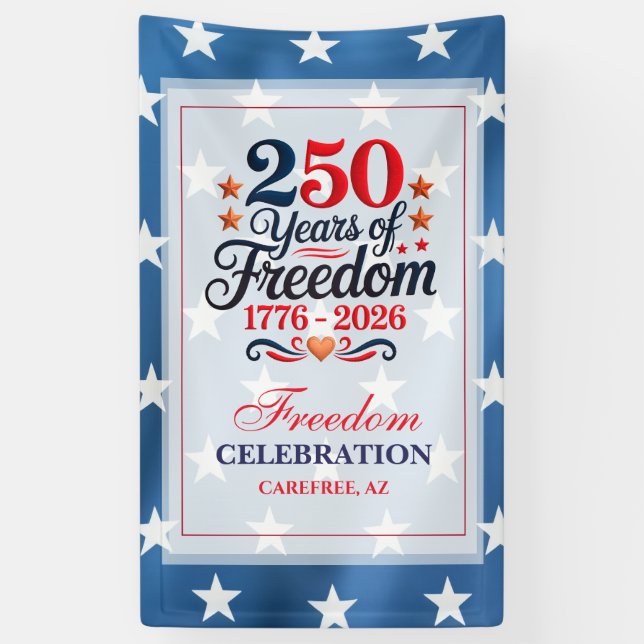 Banderoles Fête du 250e anniversaire de la liberté (Vertical)