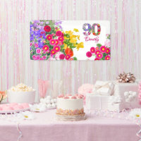 Fête du 90e anniversaire Fleurs florales Moderne 9