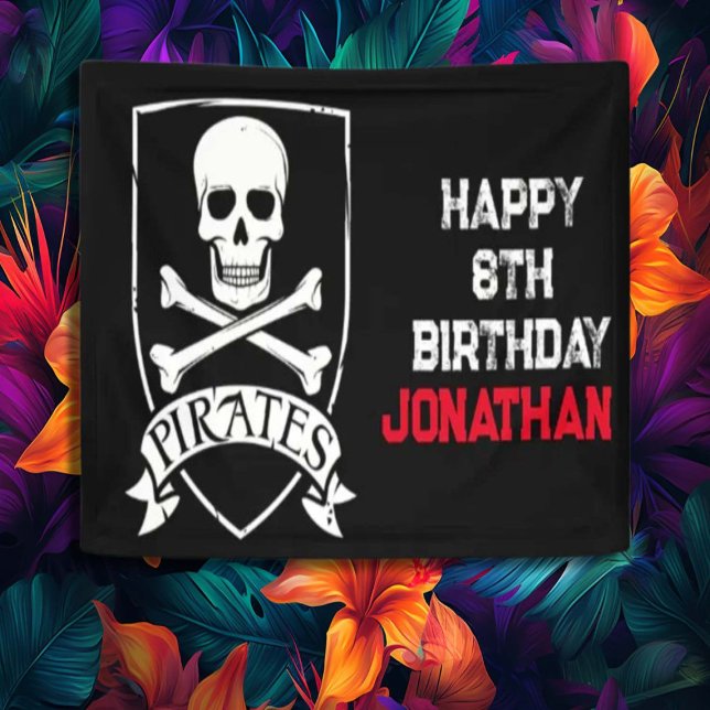 Banderoles Fête du crâne de pirate célèbre (Créateur téléchargé)