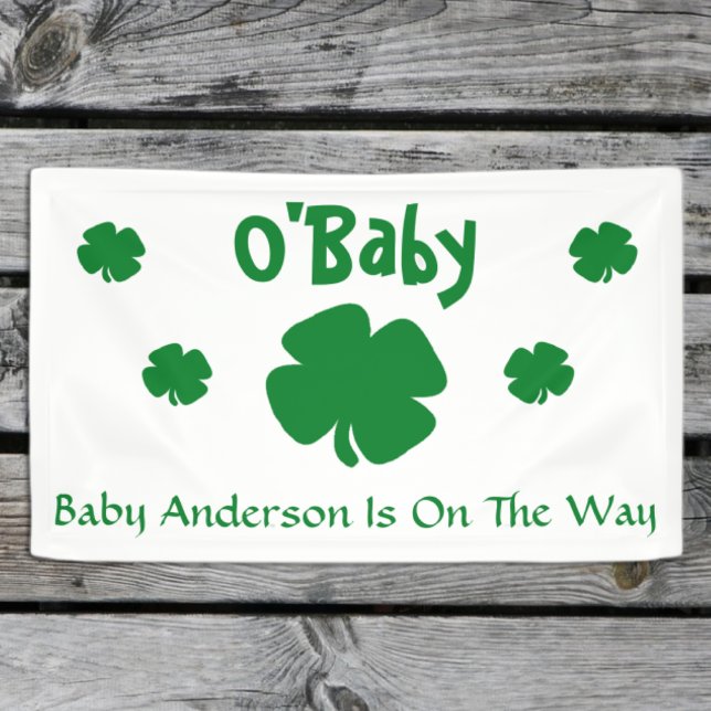 Banderoles Fête prénatale de la Saint-Patrick O'Baby (Créateur téléchargé)