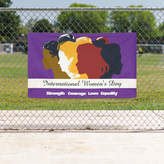 Banderoles Fêtez la Journée des Femmes 8 mars 2025 (En situation)
