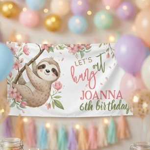 Banderoles Fêtons l'anniversaire des enfants paresseux