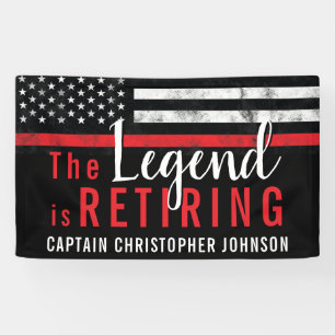 Banderoles Feu de pompier à la retraite Feu à la ligne rouge 