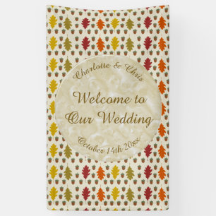 Banderoles Feuilles de chêne et Acorns Automne Mariage d'auto
