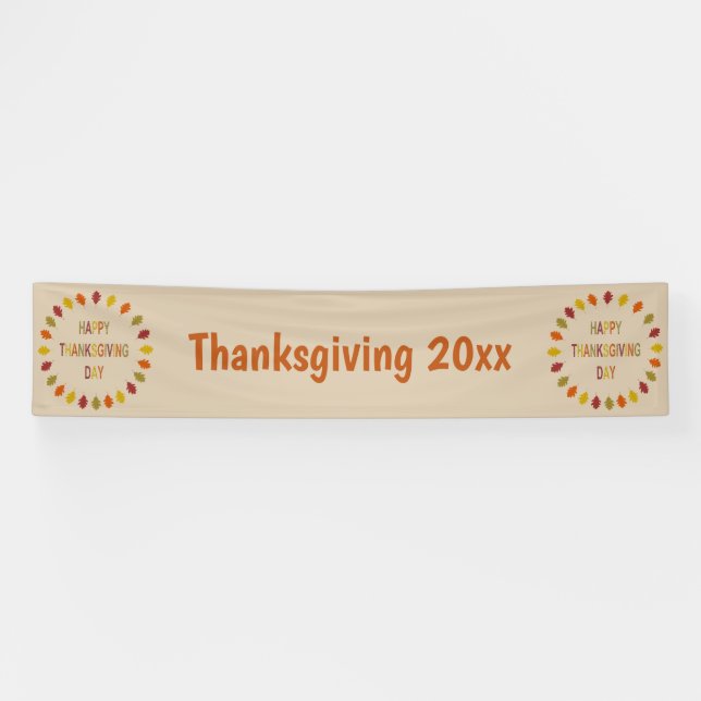Banderoles Feuilles de chêne Thanksgiving Custom (Horizontal)