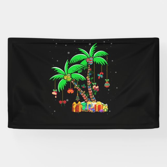 Banderoles Feux de noix de palmier Tropical Xmas Coconut (Horizontal)