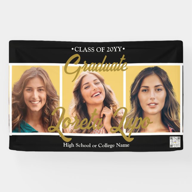 Banderoles Fiche d'arrière-plan de la fête de graduation (Horizontal)