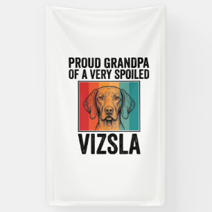 Banderoles Fier grand-père Vizsla conception vintage amateur
