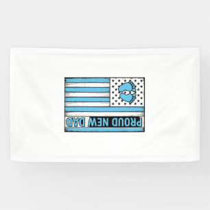 Banderoles Fier Nouveau Papa Pieds de Bébé Drapeau Vector Des