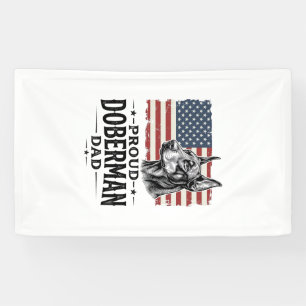 Banderoles Fier papa Doberman Drapeau vintage vecteur de conc