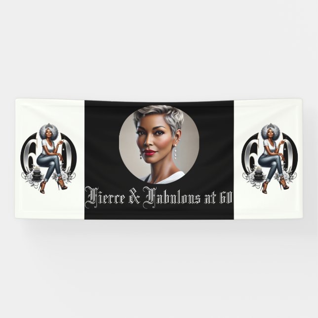 Banderoles Fière et Fabuleuse à 60 ans (Horizontal)