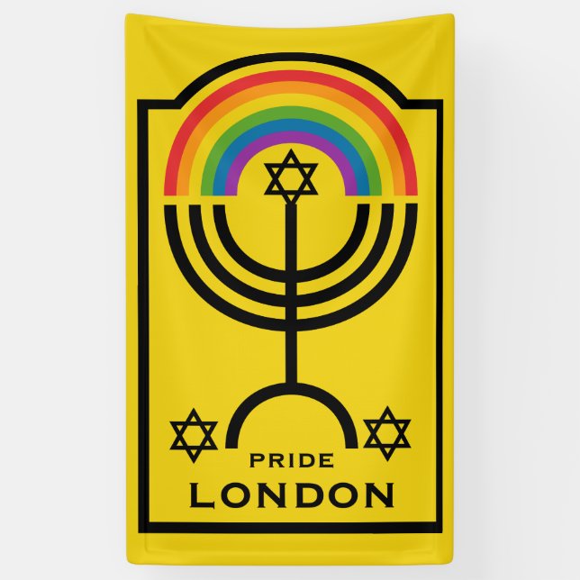 Banderoles Fierté juive LGBTQ (Vertical)