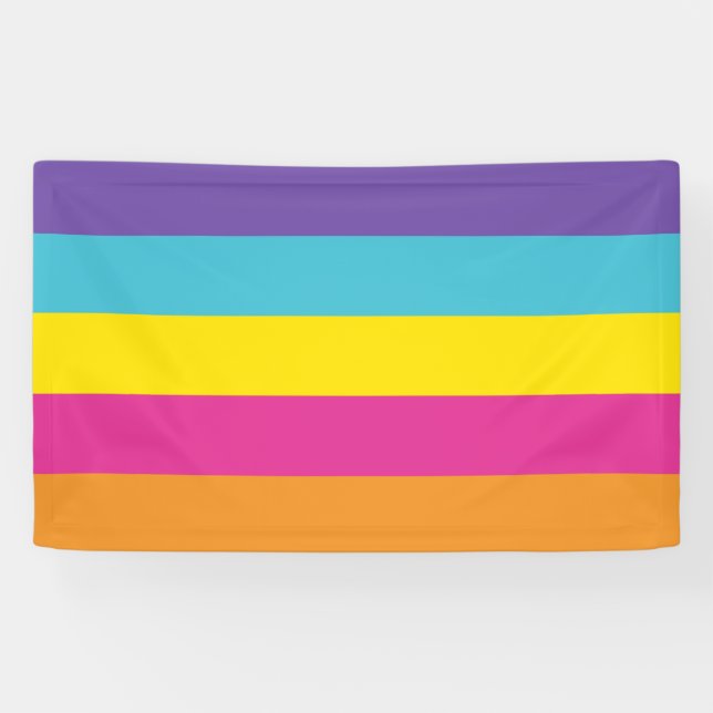 Banderoles Fierté non binaire de genre (Horizontal)