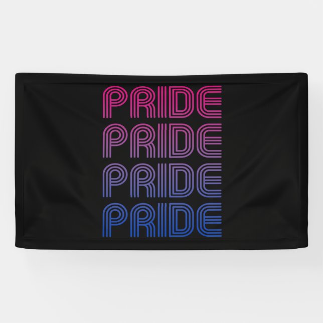 Banderoles Fierté Rétro Bisexuelle (Horizontal)