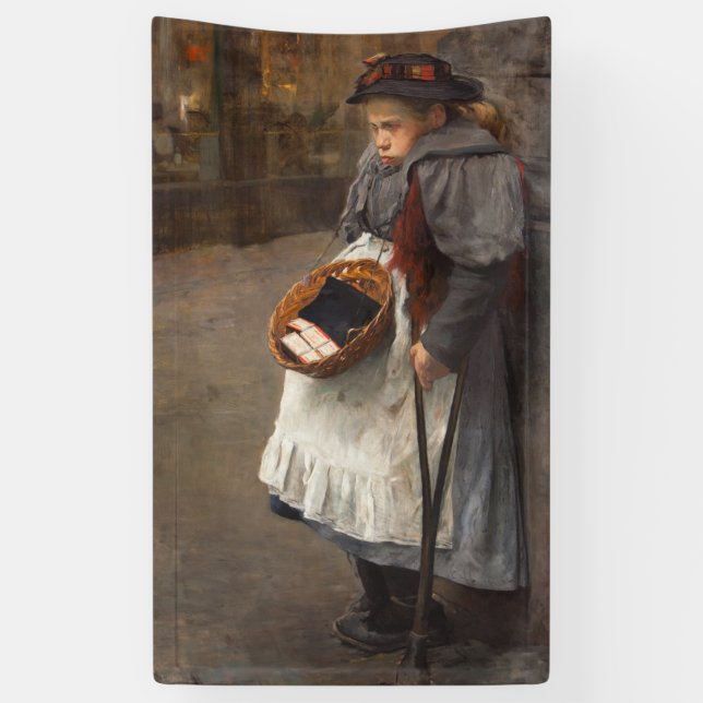 Banderoles Fille aux allumettes Pauvre gamin des rues Pauvret (Vertical)