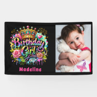 Fille d'anniversaire Enfants Rose Sarcelle Graffit