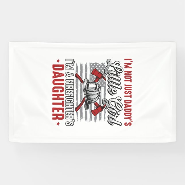 Banderoles Fille de pompier vintage (Horizontal)