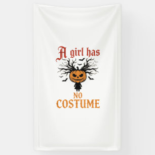Banderoles Fille d'Halloween n'a pas de costume Citrouille